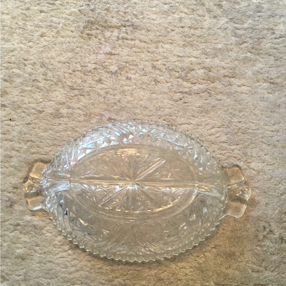 Anchor Hocking Clear Glass Relish Dish Vintage - Picture 3 of 5